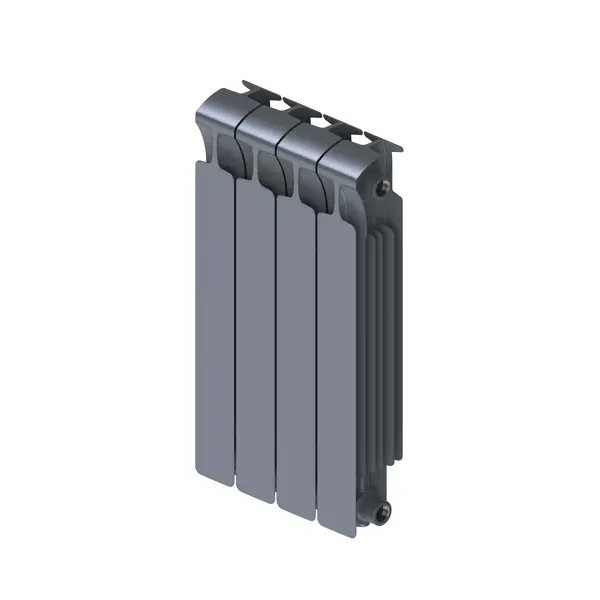 Радиатор секционный Rifar Monolit M50004RAL7012 500/100 4 секции боковое подключение биметалл серый