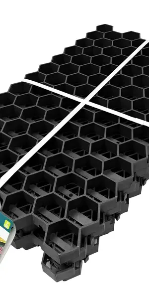 Газонная решетка Beginia пластик 70x40x3.2 см цвет черный 4 шт.