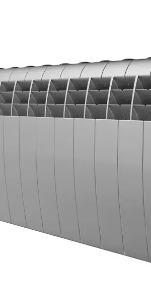 Радиатор секционный Royal Thermo Biliner 350/87 12 секций нижнее подключение биметалл серый