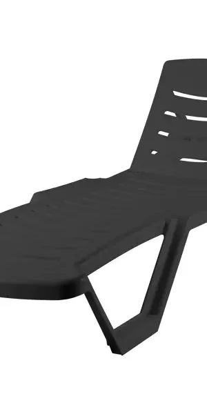 Шезлонг без подушки Элластик 187x32 см пластик серый