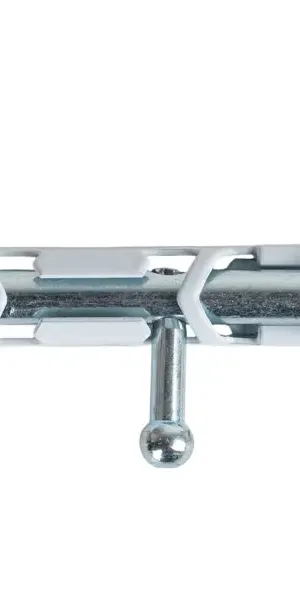 Шпингалетный замок мебельный ЗТ-1 7 см цвет белый