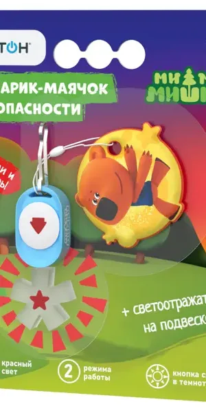 Фонарь-маячок Фотон Ми-ми-мишка Кеша пластик 1 светодиод цвет синий