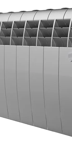Радиатор секционный Royal Thermo BiLiner B 350/87 8 секций боковое подключение биметалл серый
