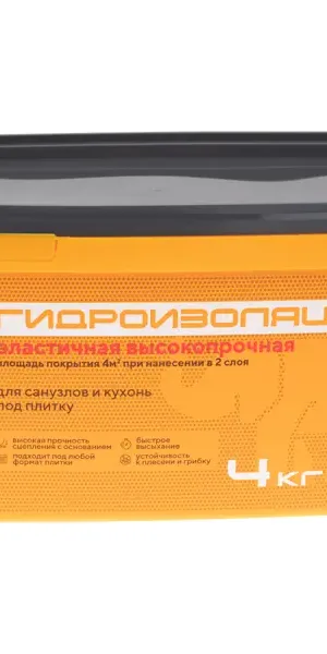 Гидроизоляция акриловая однокомпонентная Rocks 4 кг
