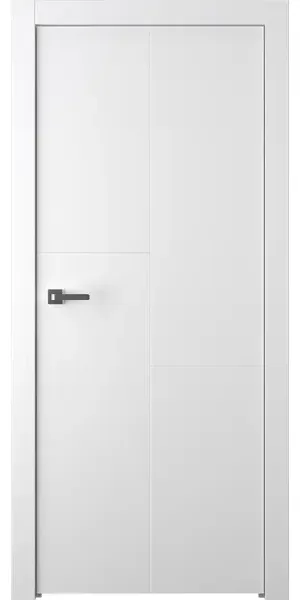 Дверь межкомнатная глухая Лацио 1 90x200 см эмаль белый без замка, без петель