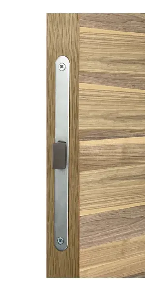 Дверь межкомнатная глухая Loft 90x200 см шпон цвет американский орех с замком и петлями