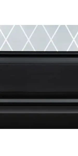 Дверь межкомнатная со стеклом Классико-43 60x200 см Hardflex черный с замком и петлями