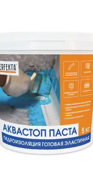 Гидроизоляция готовая Perfekta «Аквастоп паста», 5 кг