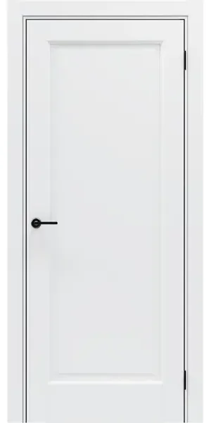 Дверь межкомнатная глухая Эгли 1 70x210 см ПЭТ цвет белый с замком и петлями
