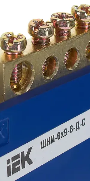 Шина нулевая IEK 8/1 6x9 мм