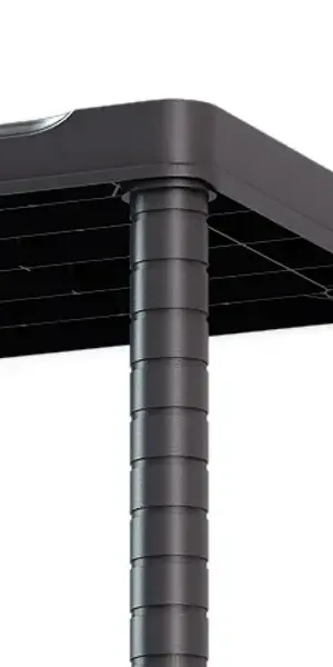 Стеллаж пластиковый 4 полки 143x80x40 см цвет чёрный нагрузка на полку 70 кг