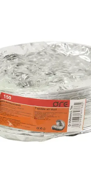 Воздуховод гибкий Ore D150 1 м пластик