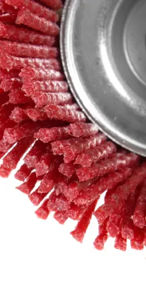 Щетка для дрели чашечная Dexter 75 жесткая нейлоновая