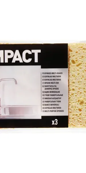 Губки для уборки Impact 11x7x2.5 см целлюлоза 3 шт.