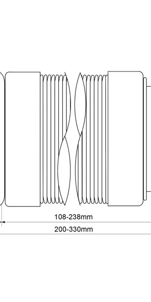 Труба фановая раздвижная McAlpine для унитаза ø110 мм 200-330 мм MRWC-F20R