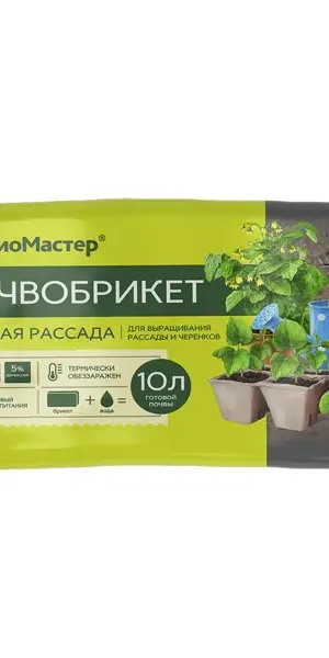 Почвобрикет Крепкая рассада 10 л
