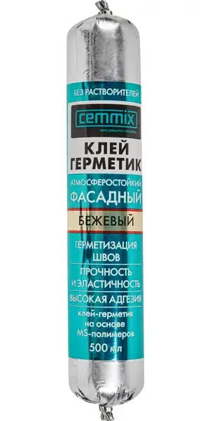 Клей-герметик фасадный Cemmix 500 мл бежевый
