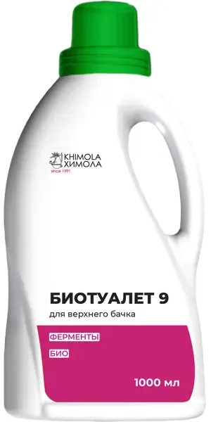 Санитарная жидкость для биотуалета 9 для верхнего смывного бачка 1 л