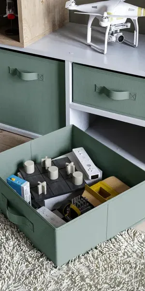 Короб Spaceo KUB 31x31x15 см 14.4 л полипропилен цвет тёмно-зеленый