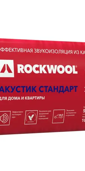 Звукоизоляция Rockwool Акустик 50 мм 10 шт 600x1000 мм 6 м²