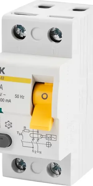 УЗО IEK ВД1-63 2Р 63 А 300 мА 4.5 кА AC