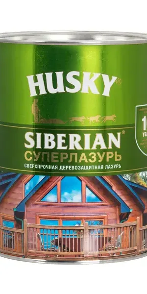 Лазурь для дерева Husky Siberian Суперлазурь цвет палисандр 2.7 л