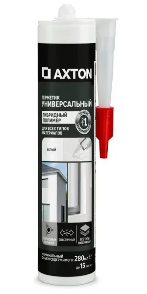 Герметик универсальный гибридный Axton белый 280 мл
