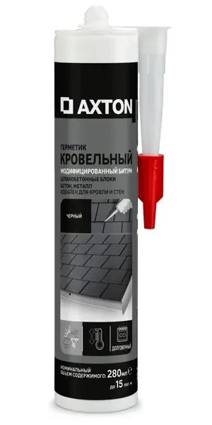 Герметик битумный Axton черный для кровли 280 мл
