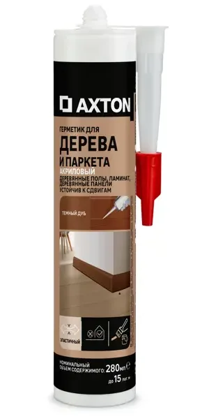 Герметик акриловый Axton для дерева темный дуб 280 мл