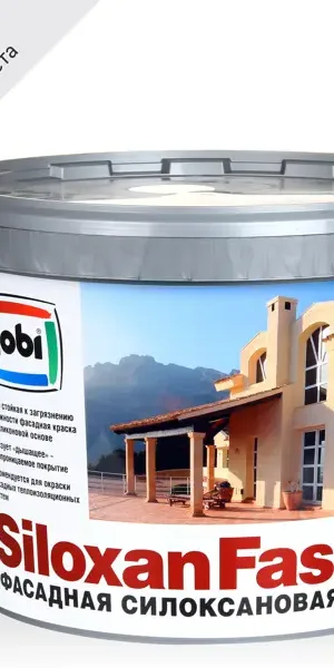 Краска фасадная Jobi Siloxanfassad матовая цвет белый база A 10 л