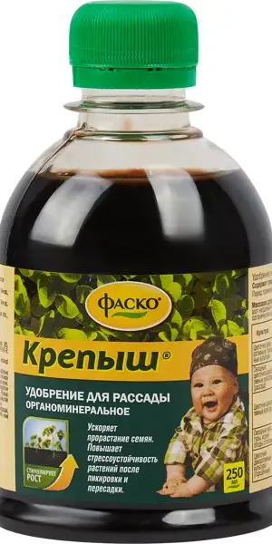 Удобрение органоминеральное Крепыш для рассады 250 мл