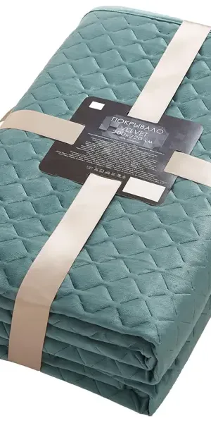 Покрывало Velvet 200x220 см полиэстер цвет зеленый