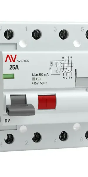 УЗО EKF Averes 4P 25 А 300 мА 10 кА