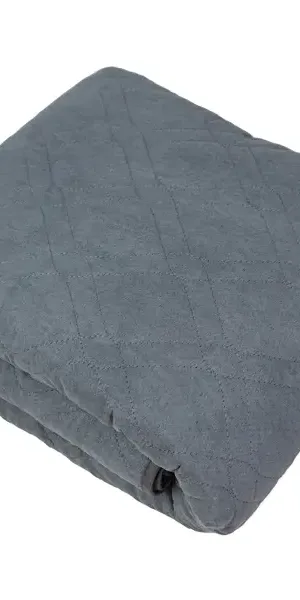 Покрывало 220x240 см замша цвет стальной