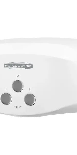 Проточный водонагреватель электрический AC Electric IWH 5.5 TS 5.5 кВт белый с душевой лейкой и краном