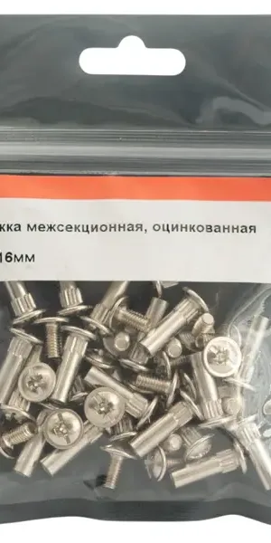 Стяжка межсекционная 4x16 мм сталь цвет серебро 20 шт.