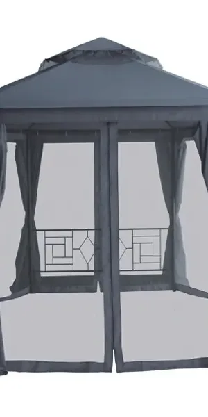 Шатер садовый Naterial Антрацит Нью 3x3x2.75 м сталь серый