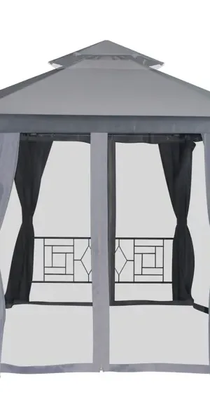 Шатер садовый Naterial Антрацит Нью 3x3x2.75 м сталь серый