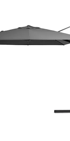 Зонт с боковой опорой Naterial Aura 281x386 h275 см прямоугольный темно-серый