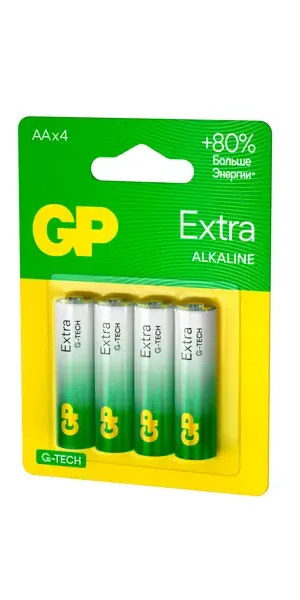 Батарейка GP Extra G-Tech алкалиновая LR6 AA 4 шт.