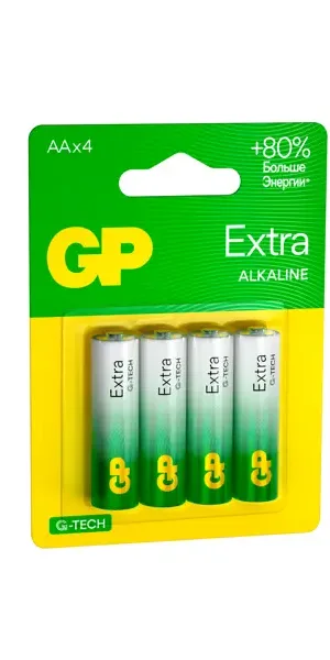 Батарейка GP Extra G-Tech алкалиновая LR6 AA 4 шт.