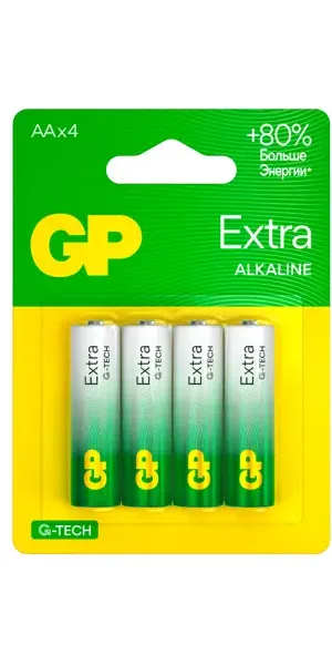 Батарейка GP Extra G-Tech алкалиновая LR6 AA 4 шт.
