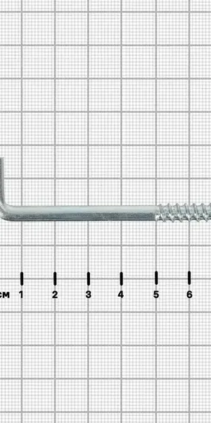 Шуруп-костыль Г-образный 6x80 мм сталь оцинкованная 2 шт.