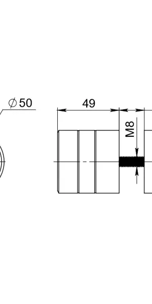 Ручка-кнопка Fuaro R.DSS304-BUTTON INOX 304