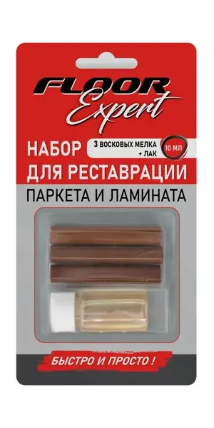 Восковые мелки и паста для восстановления паркета и ламината цвет терракотовый