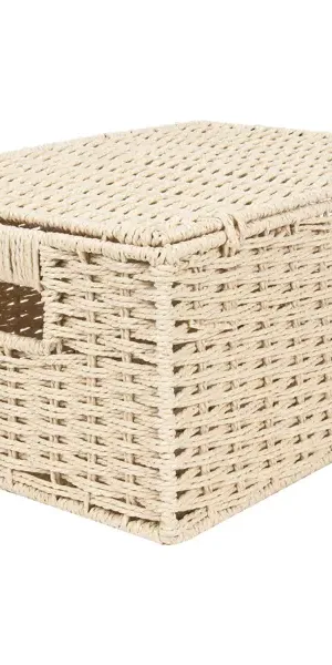 Корзина для хранения 31x15x23 см бумажный шпагат цвет бежевый