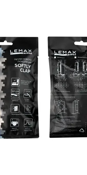 Петля мебельная полунакладная Lemax Prof Softly Clap 105°