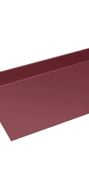 Планка ветровая для гибкой кровли 125x150 мм 2 м 0.4 мм RAL 3005 красный