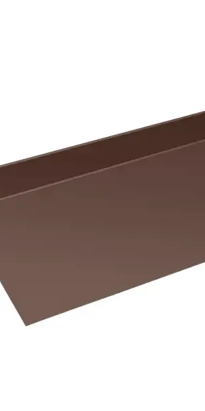 Планка ветровая для гибкой кровли 125x150 мм 2 м 0.4 мм RAL 8017 коричневый