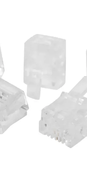 Коннектор RJ-11 6P2C 5 шт. цвет прозрачный